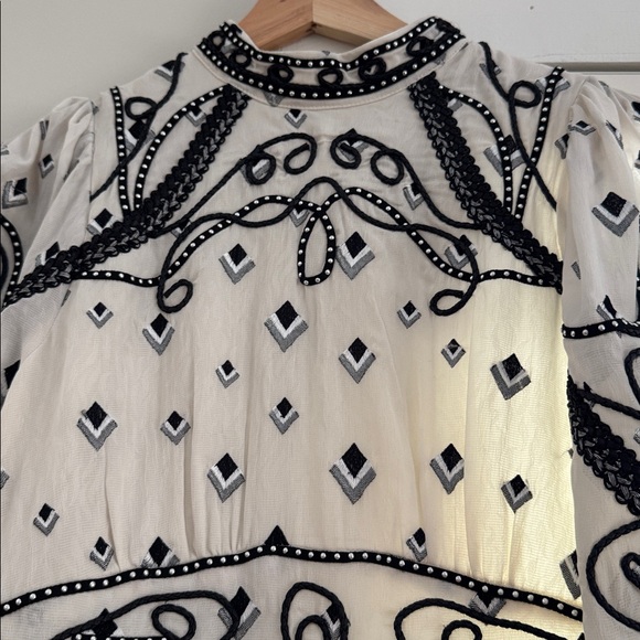 Karen Millen Monochrome Embroidered Dress - Picture 6 of 7